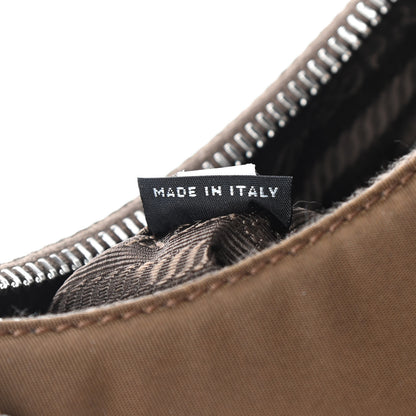 Prada Tessuto Nylon Saffiano Re-Edition 2005 Shoulder Bag Cacao 9 of 11