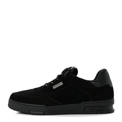 Louis Vuitton Suede Mens LV Trainer Sneakers 9 Black 1 of 10