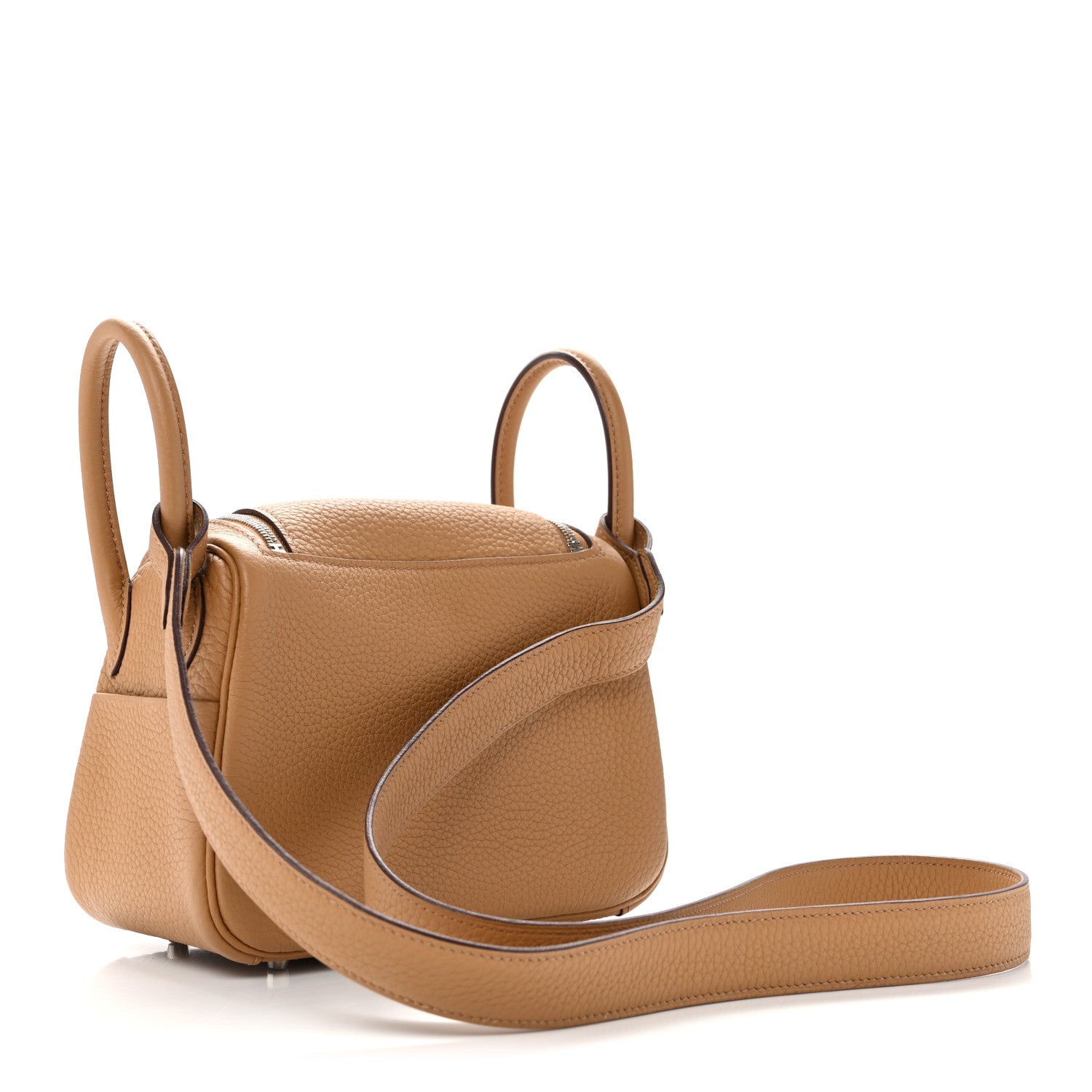 Hermes Taurillon Clemence Mini Lindy 20 Biscuit 3 of 11