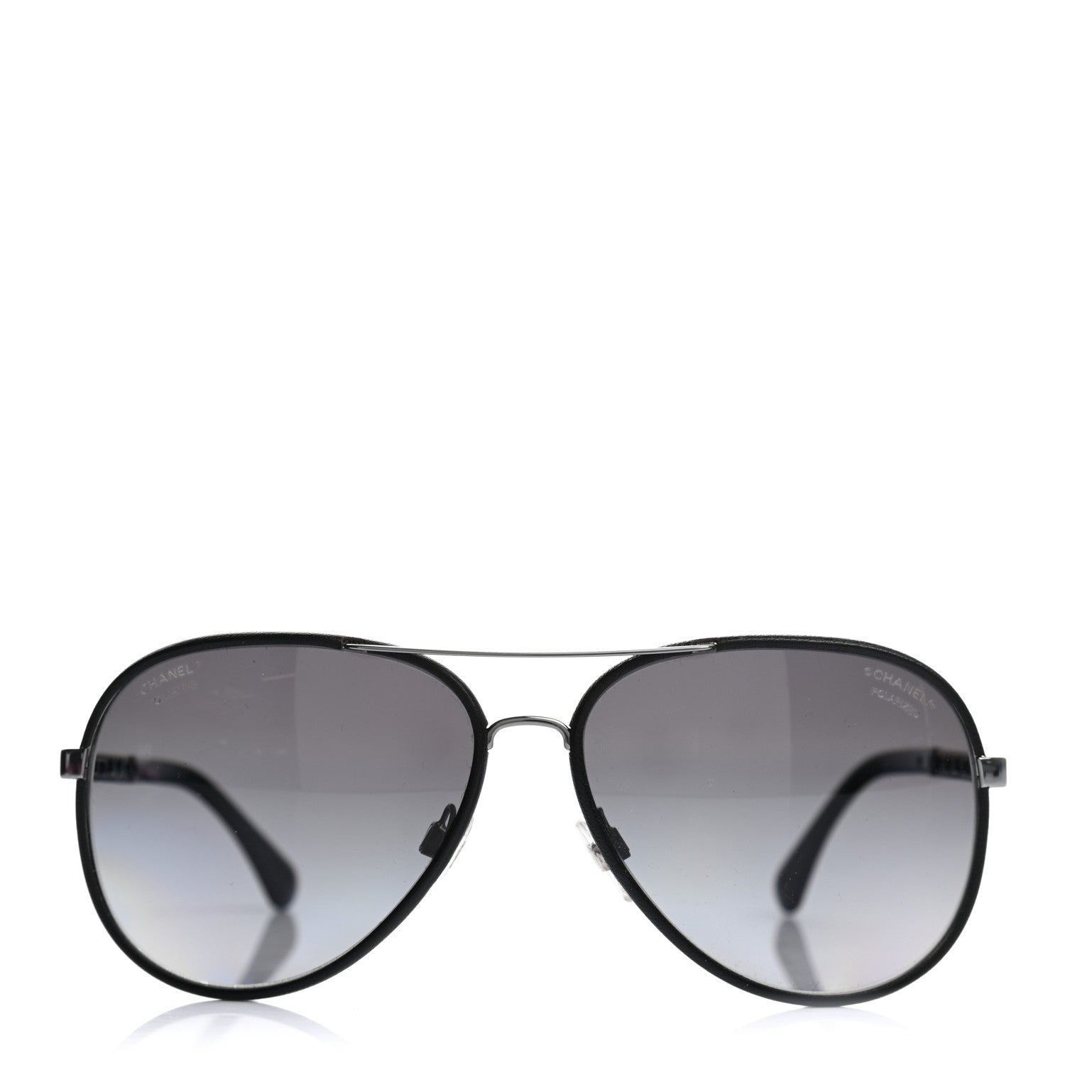 Chanel Polarized Pilot Winter Sunglasses 4219-Q Black 2 of 7