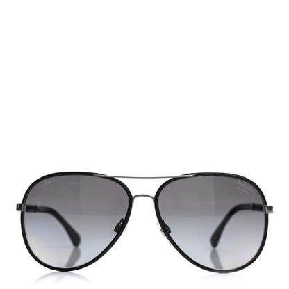 Chanel Polarized Pilot Winter Sunglasses 4219-Q Black 2 of 7