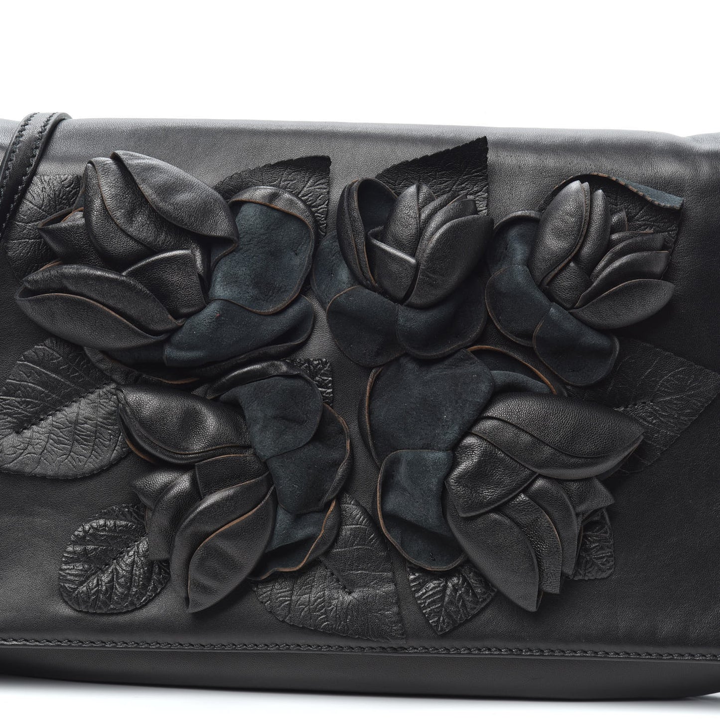 Nappa Rose Shoulder Bag Black