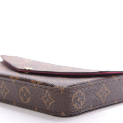 Louis Vuitton Monogram Pochette Felicie Chain Wallet Fuchsia 8 of 11