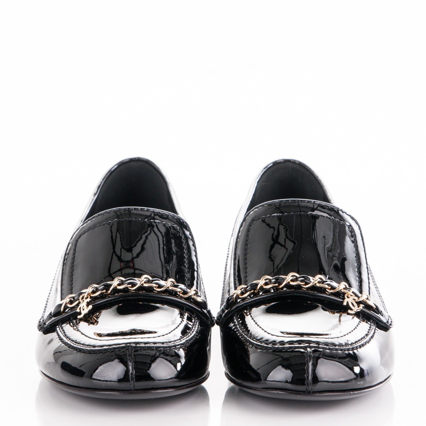 Patent Chain Loafers 37.5 Black