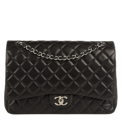 Chanel Lambskin Quilted Maxi Double Flap Black 1 of 9