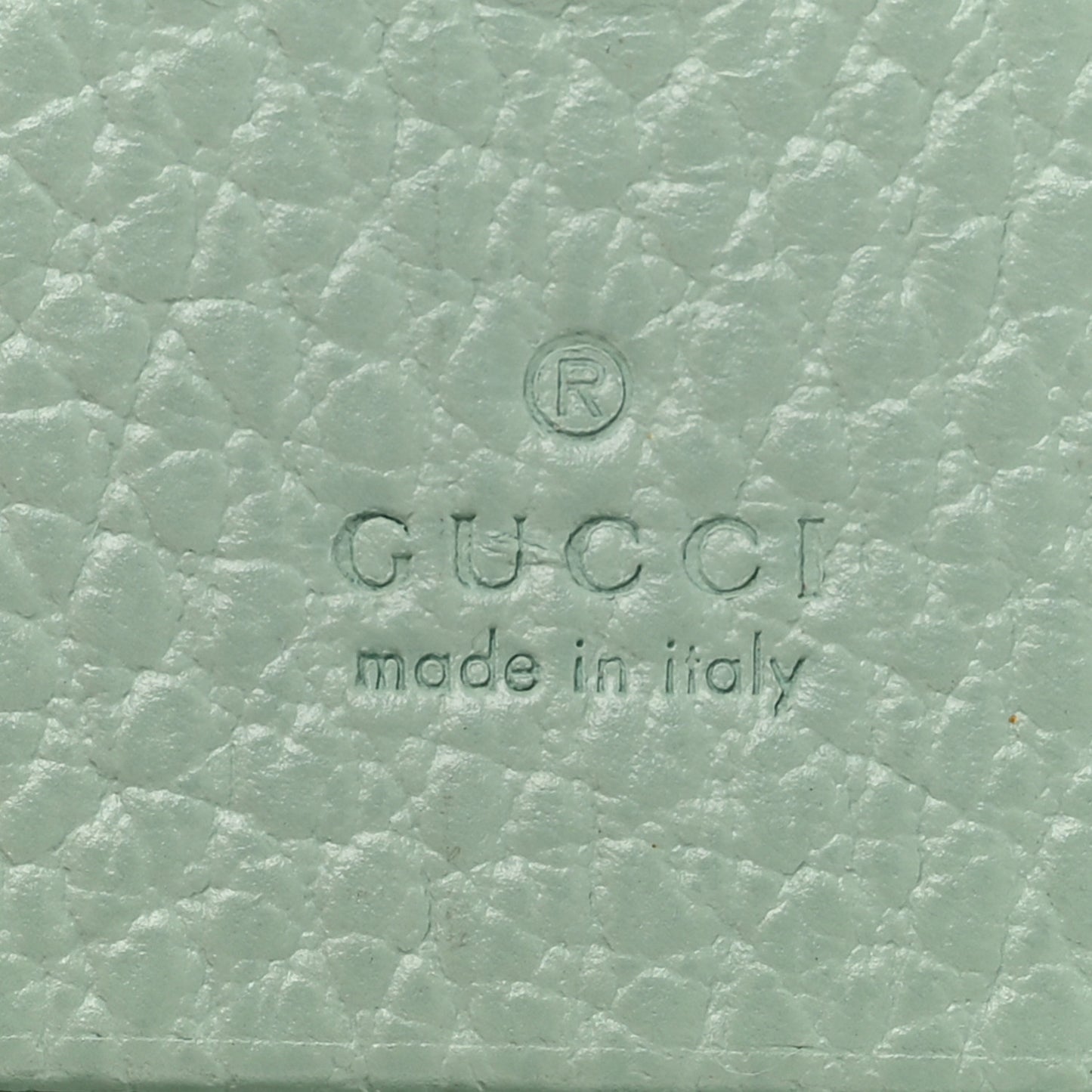 Dollar Calfskin Bi- Color GG Marmont Card Case Oatmeal Light Green