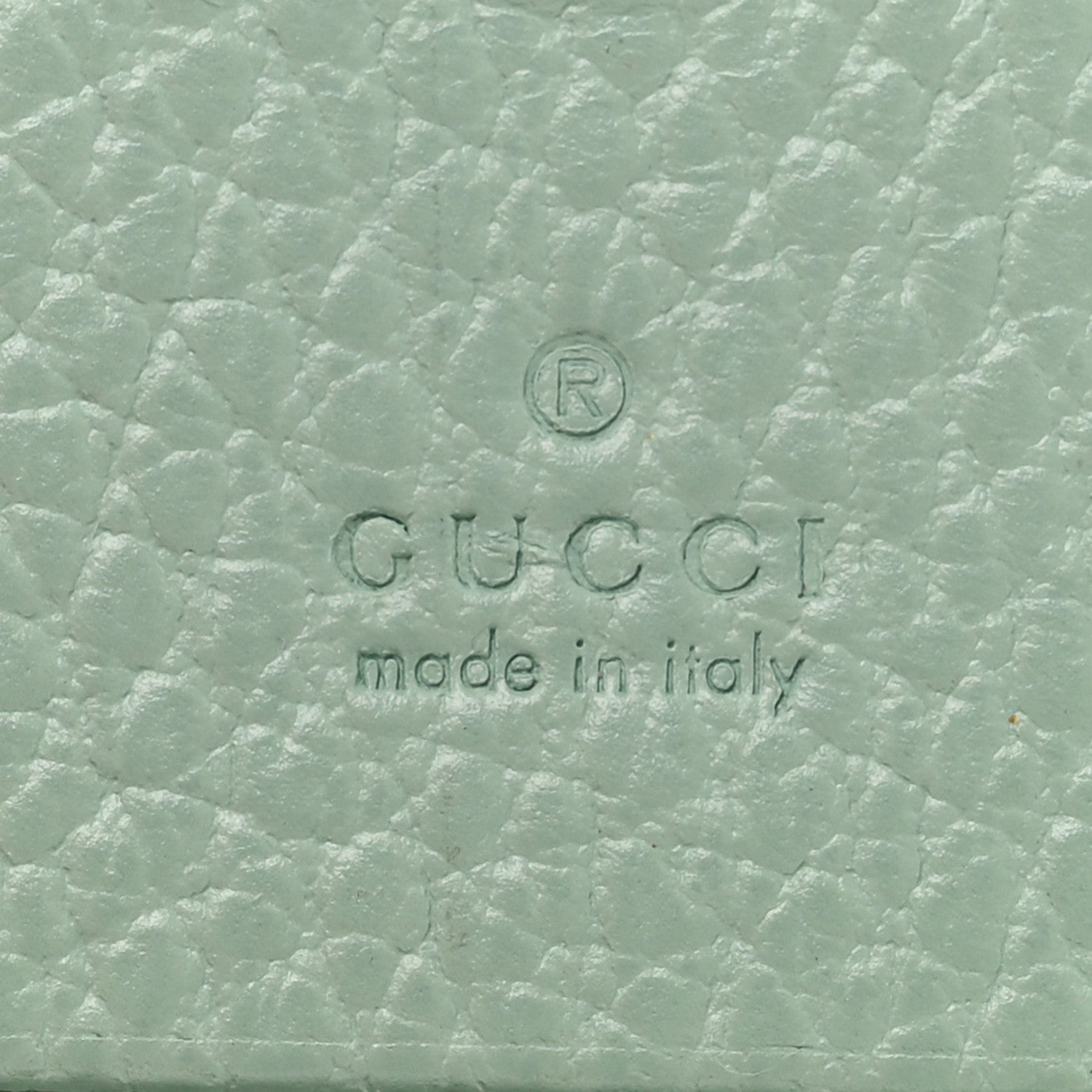 Gucci Dollar Calfskin Bi- Color GG Marmont Card Case Oatmeal Light Green 6 of 9