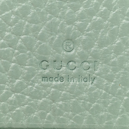 Gucci Dollar Calfskin Bi- Color GG Marmont Card Case Oatmeal Light Green 6 of 9