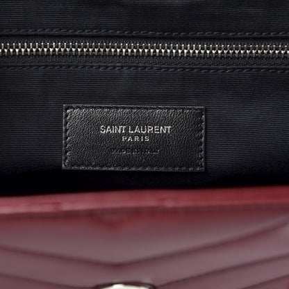 Saint Laurent Calfskin Y Quilted Monogram Small Loulou Backpack Red 6 of 8