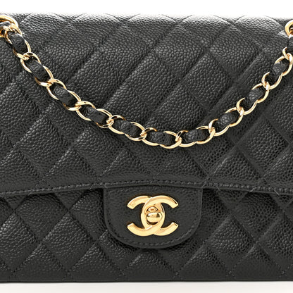 Chanel Caviar Quilted Medium Double Flap Black 8 of 10