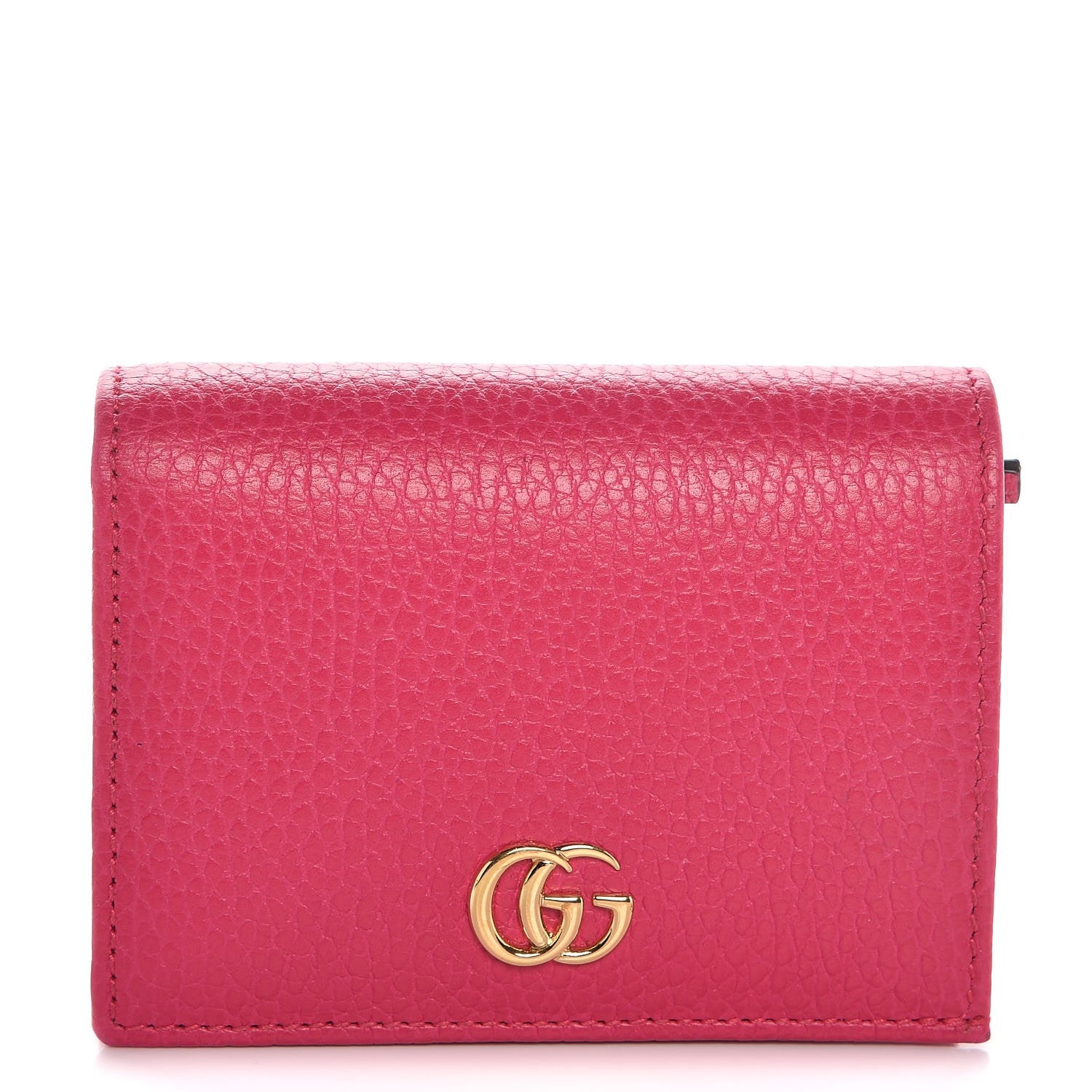 Gucci Dollar Calfskin GG Marmont Card Case Box Pink 1 of 8