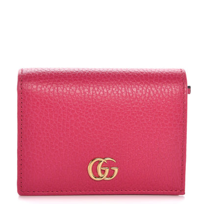 Gucci Dollar Calfskin GG Marmont Card Case Box Pink 1 of 8