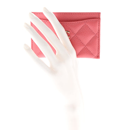 Chanel Caviar Quilted Card Holder Pink 2 of 11