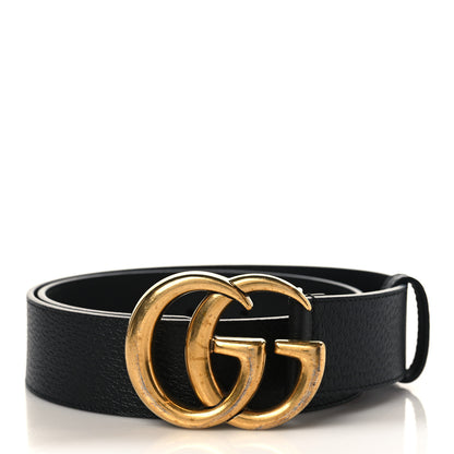 Gucci Textured Calfskin Double G 40mm Belt 75 30 Black 1 of 5