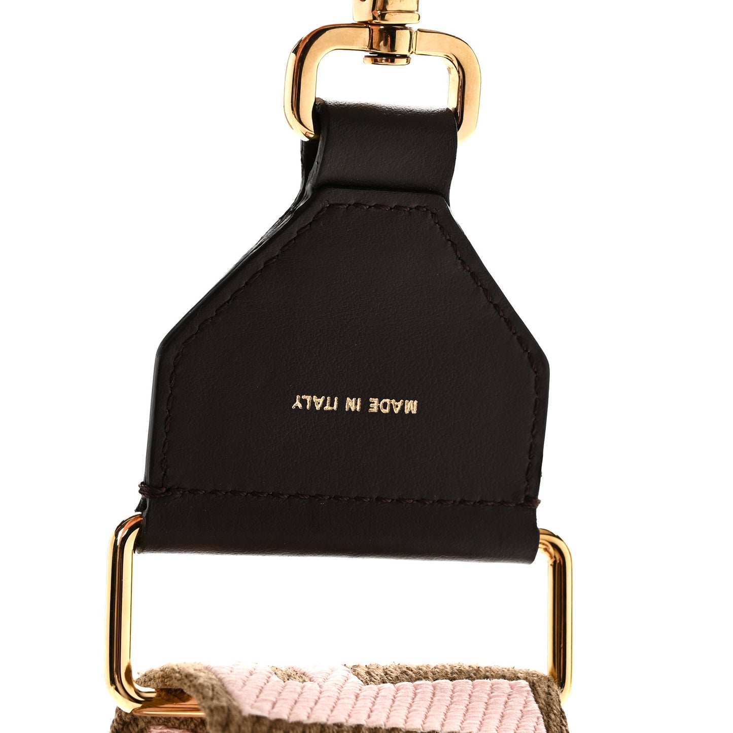 Canvas Ricamo Vitello Century FF 1974 Embroidered Adjustable Strap You Fango Rosa Confetto Chocolate