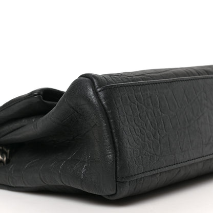 Saint Laurent Crocodile Embossed Calfskin Medium West Hollywood Monogram Fold-Over Black 7 of 8