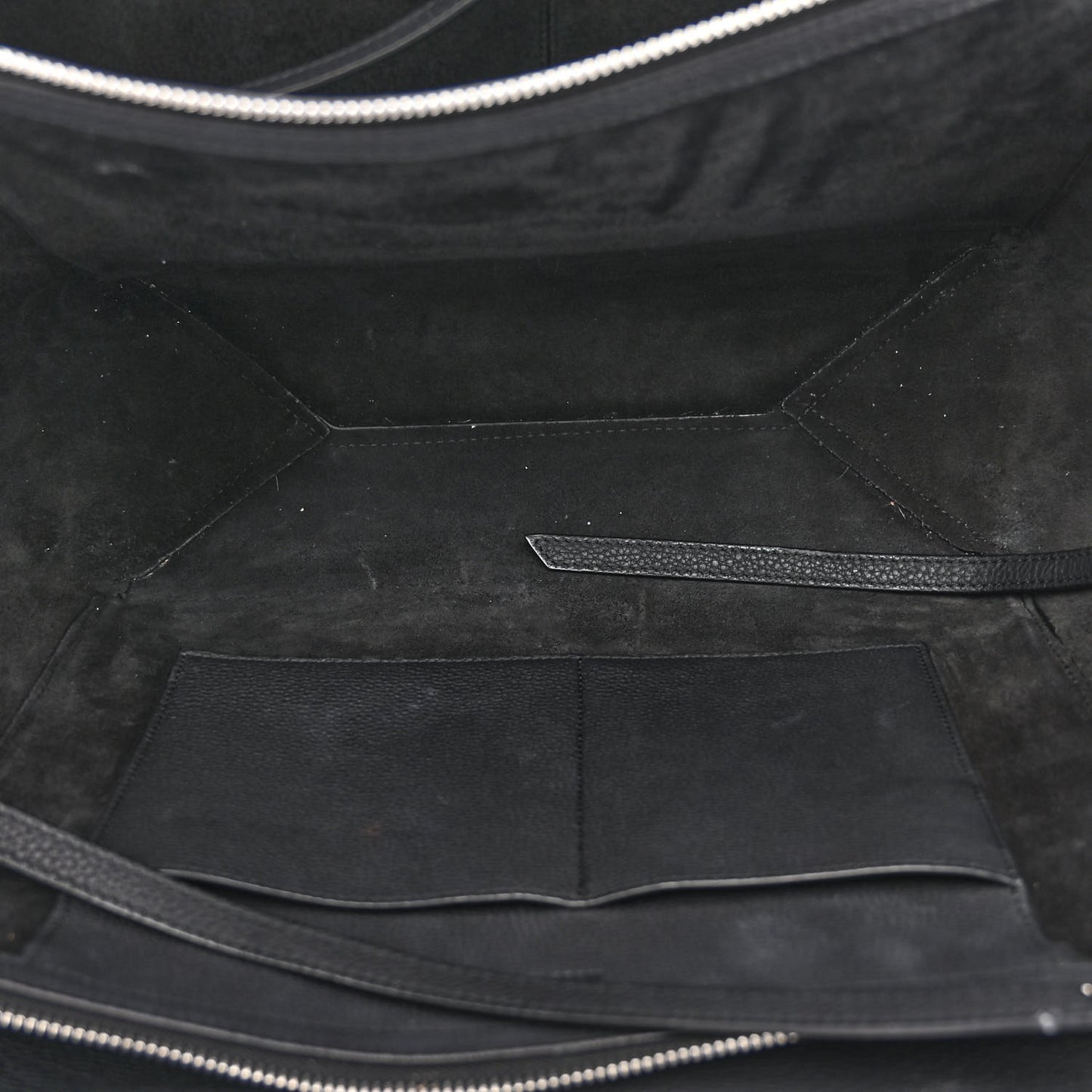 Baby Grained Calfskin Medium Tri-Fold Bag Black