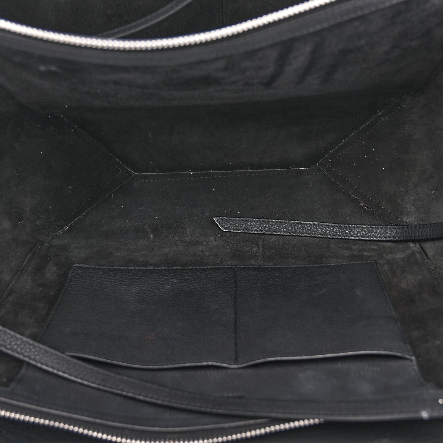 Celine Baby Grained Calfskin Medium Tri-Fold Bag Black 5 of 13