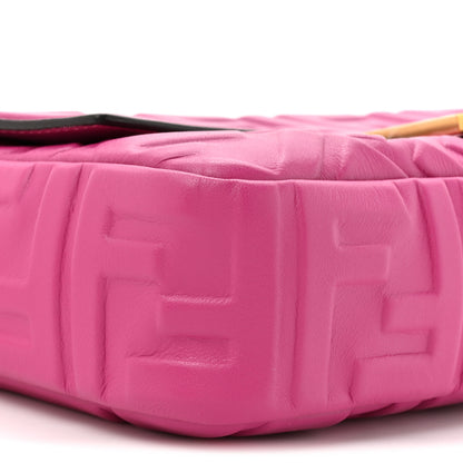 Fendi Nappa FF 1974 Embossed Baguette Ciclamino Pilar 10 of 11