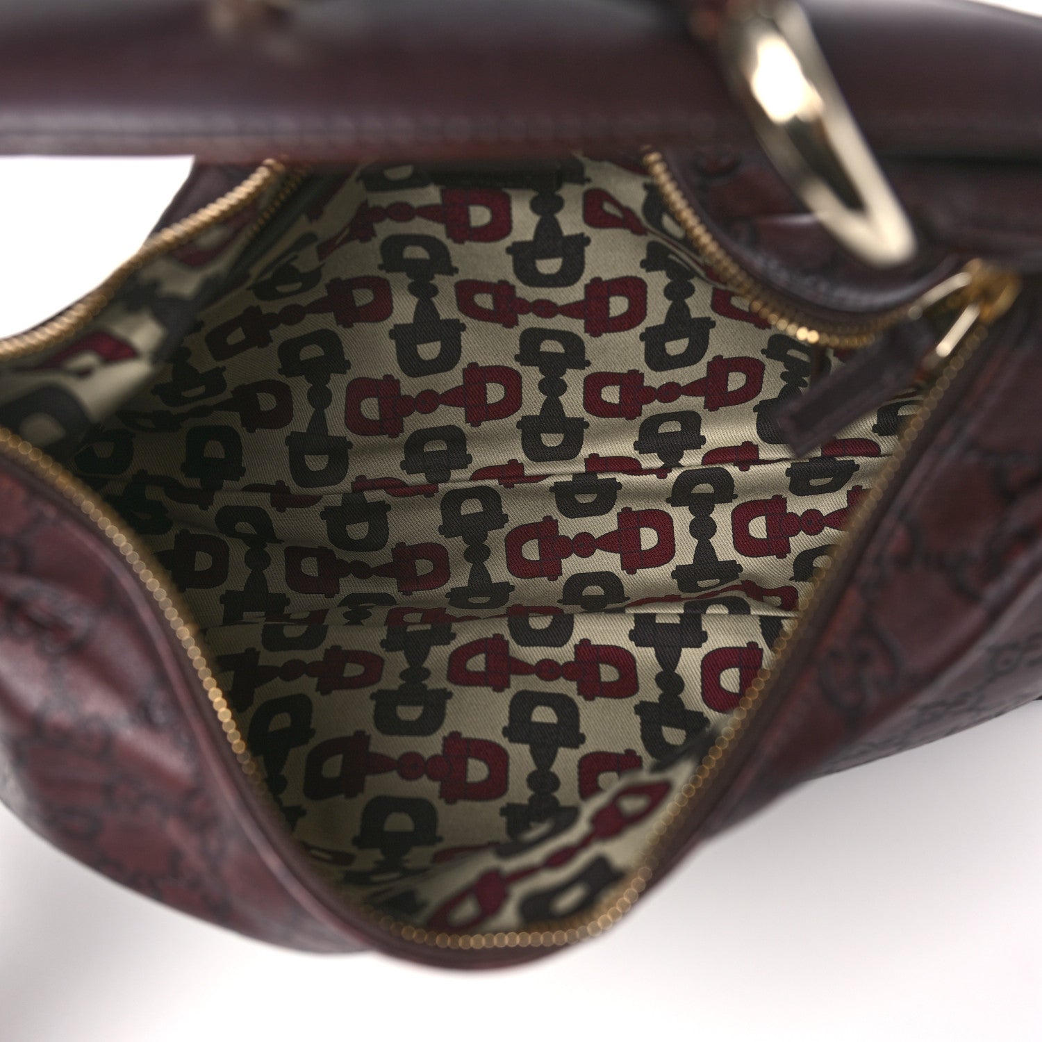 Gucci Guccissima Medium Horsebit Chain Hobo Dark Brown 5 of 11