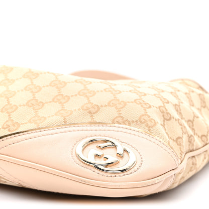 Gucci Monogram Medium New Britt Hobo Beige 11 of 13