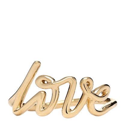 Tiffany 18K Yellow Gold Paloma's Graffiti Love Ring 54 7 1 of 3