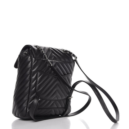 Chanel Lambskin Chevron Quilted Small Urban Spirit Backpack Black 3 of 7