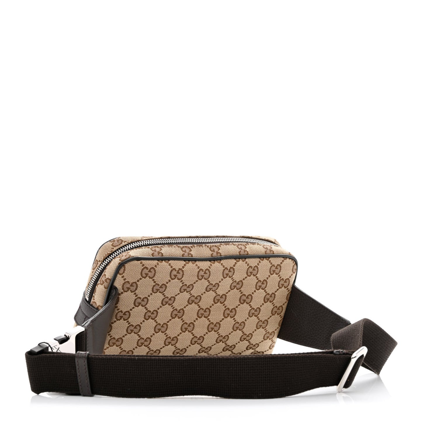 Monogram Dollar Calfskin Belt Bag Beige Ebony Testa di Moro Marrone Scuro