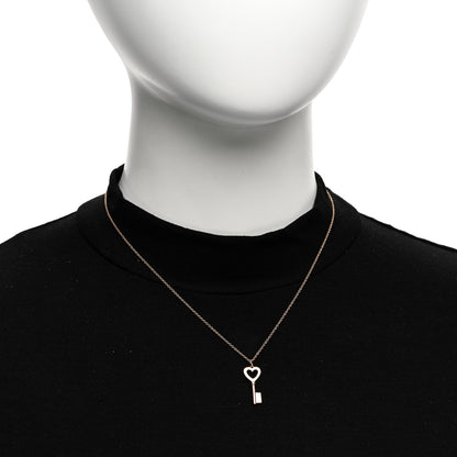 Tiffany Rose Gold Mini Heart Key Pendant Necklace 2 of 5