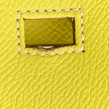 Hermes Epsom Candy Birkin 35 Lime Gris Perle 18 of 18