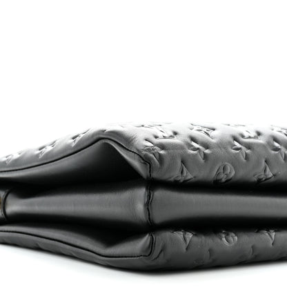 Louis Vuitton Lambskin Embossed Monogram Coussin MM Black 11 of 12