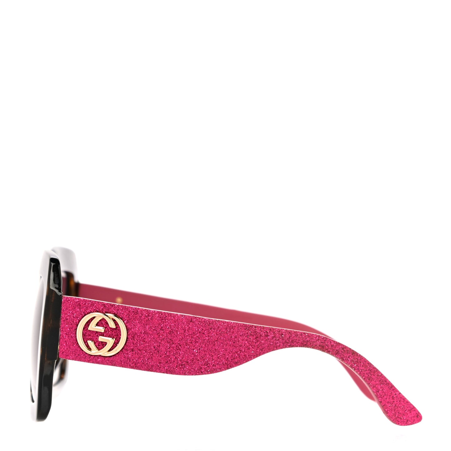 Square Frame GG0102S Sunglasses Glitter Pink Multi