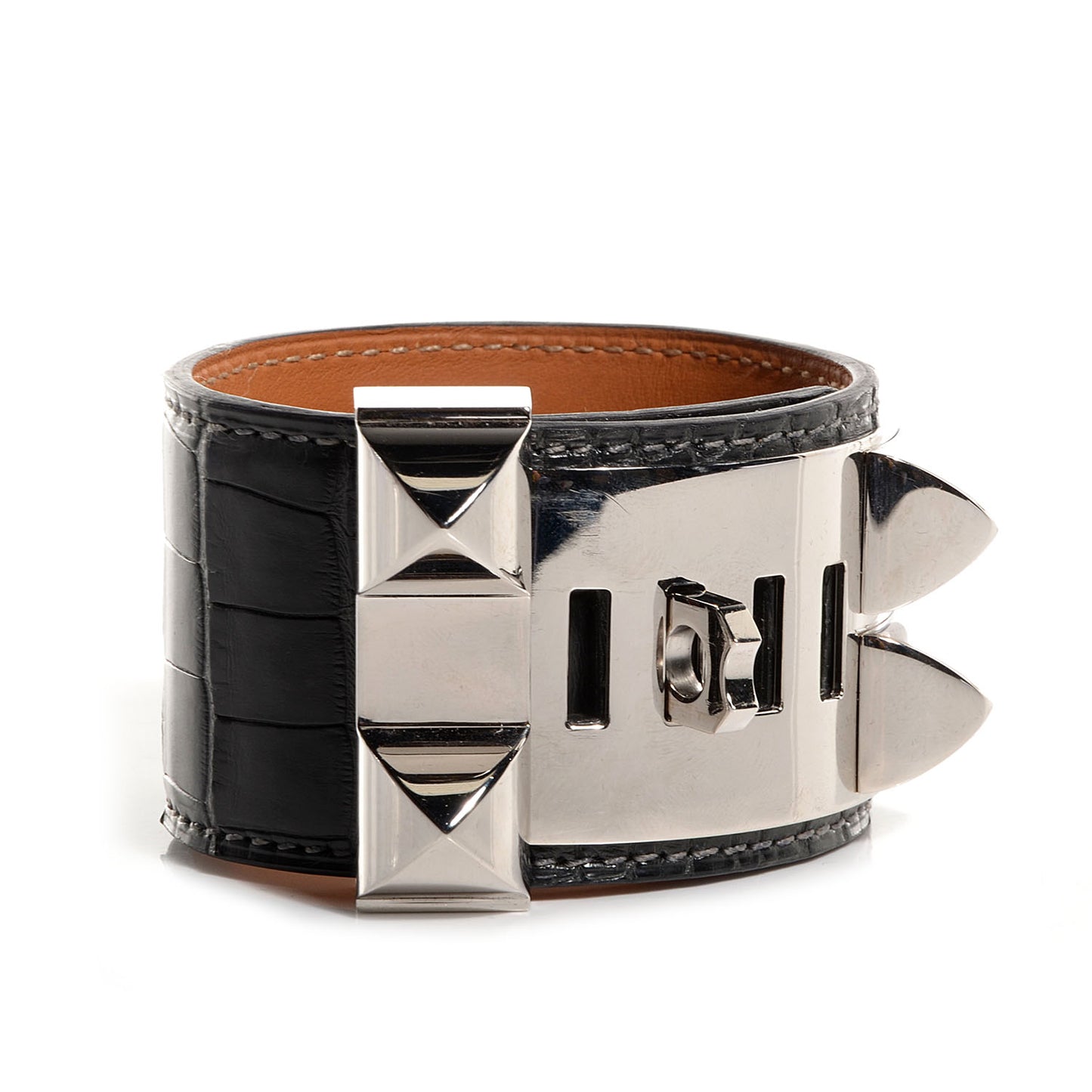 Matte Alligator Collier De Chien CDC Bracelet S Graphite