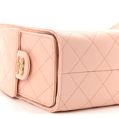 Chanel Caviar Quilted Mini Chanel 25 Handbag Light Pink 9 of 10