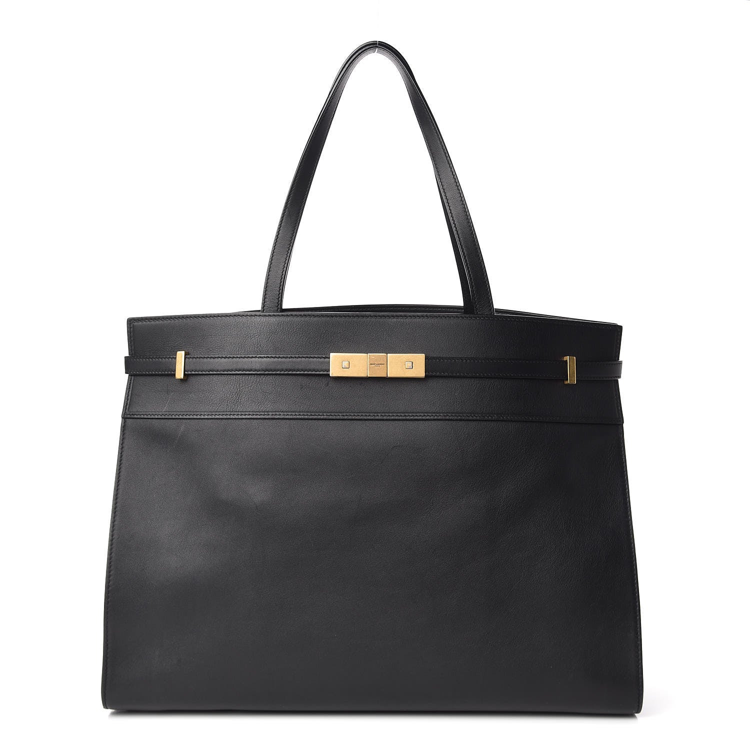 Saint Laurent Calfskin Medium Manhattan Shopper Tote Black 1 of 12