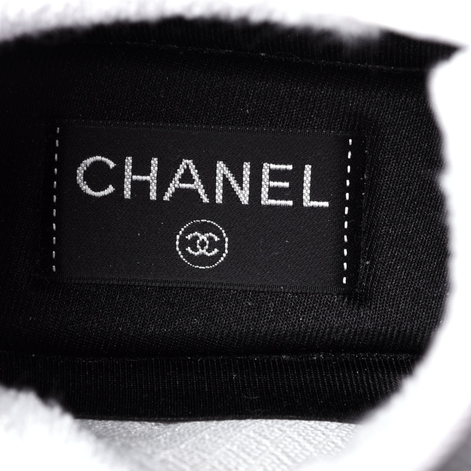 Chanel Calfskin Mesh Lycra Womens Logo Sneakers 39 White 8 of 11