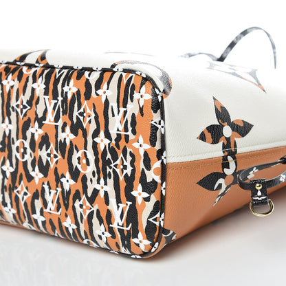 Louis Vuitton Monogram Giant Jungle Neverfull MM Ivory 9 of 13