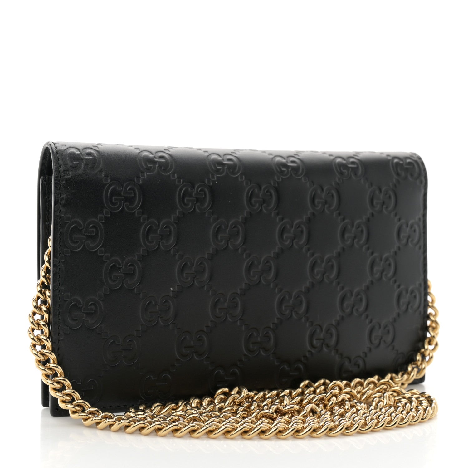 Gucci Guccissima Icon Chain Wallet Black 3 of 13
