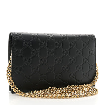 Gucci Guccissima Icon Chain Wallet Black 3 of 13