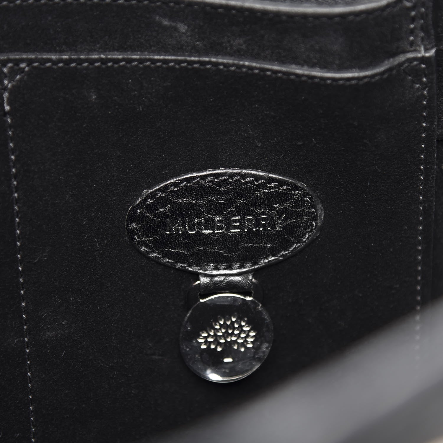 Mulberry Shrunken Calfskin Mini Bayswater Buckle Black 7 of 10