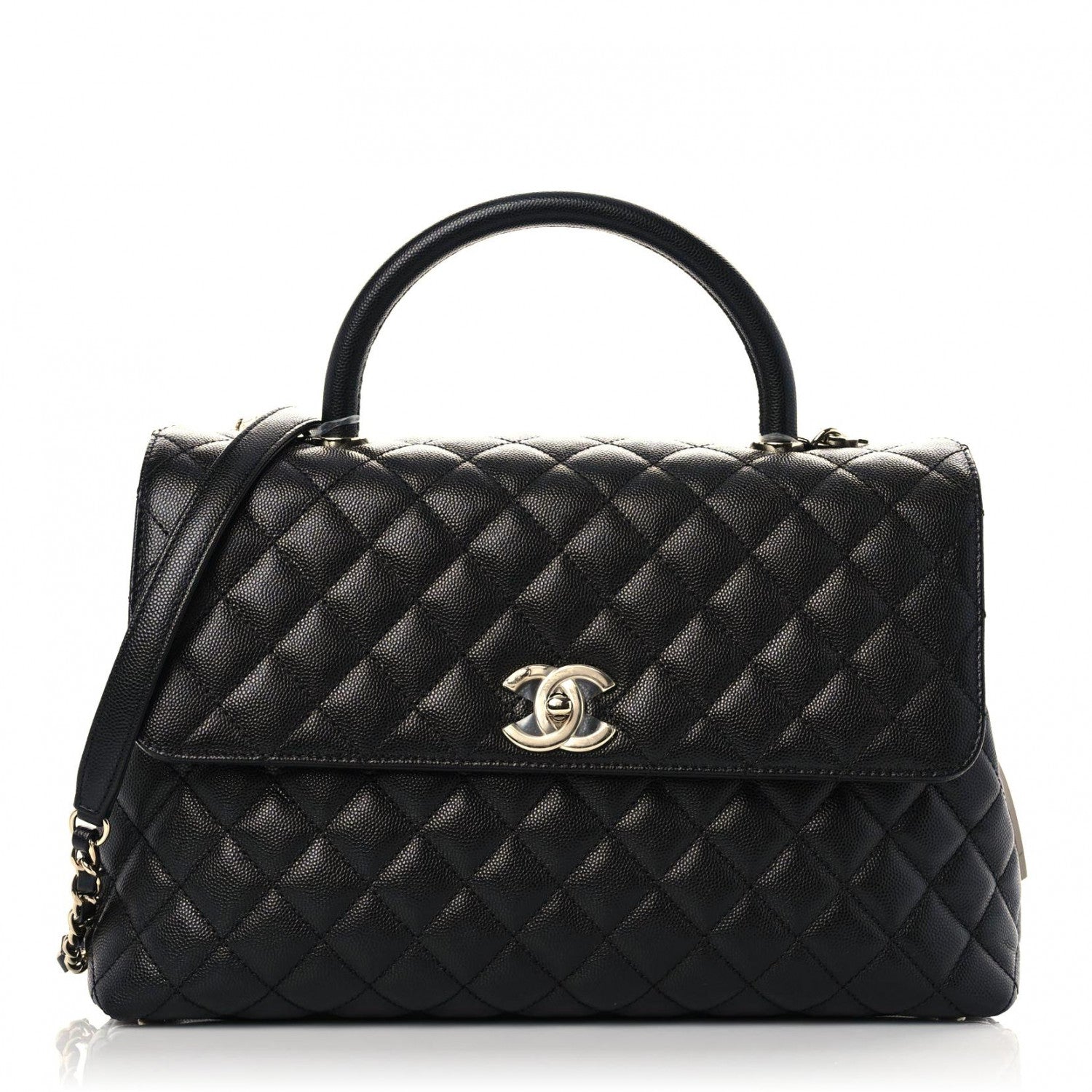 Chanel Caviar Quilted Medium Coco Handle Flap Black 1 of 11