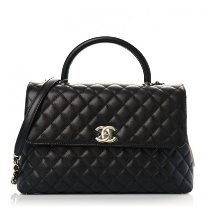 Chanel Caviar Quilted Medium Coco Handle Flap Black 1 of 11