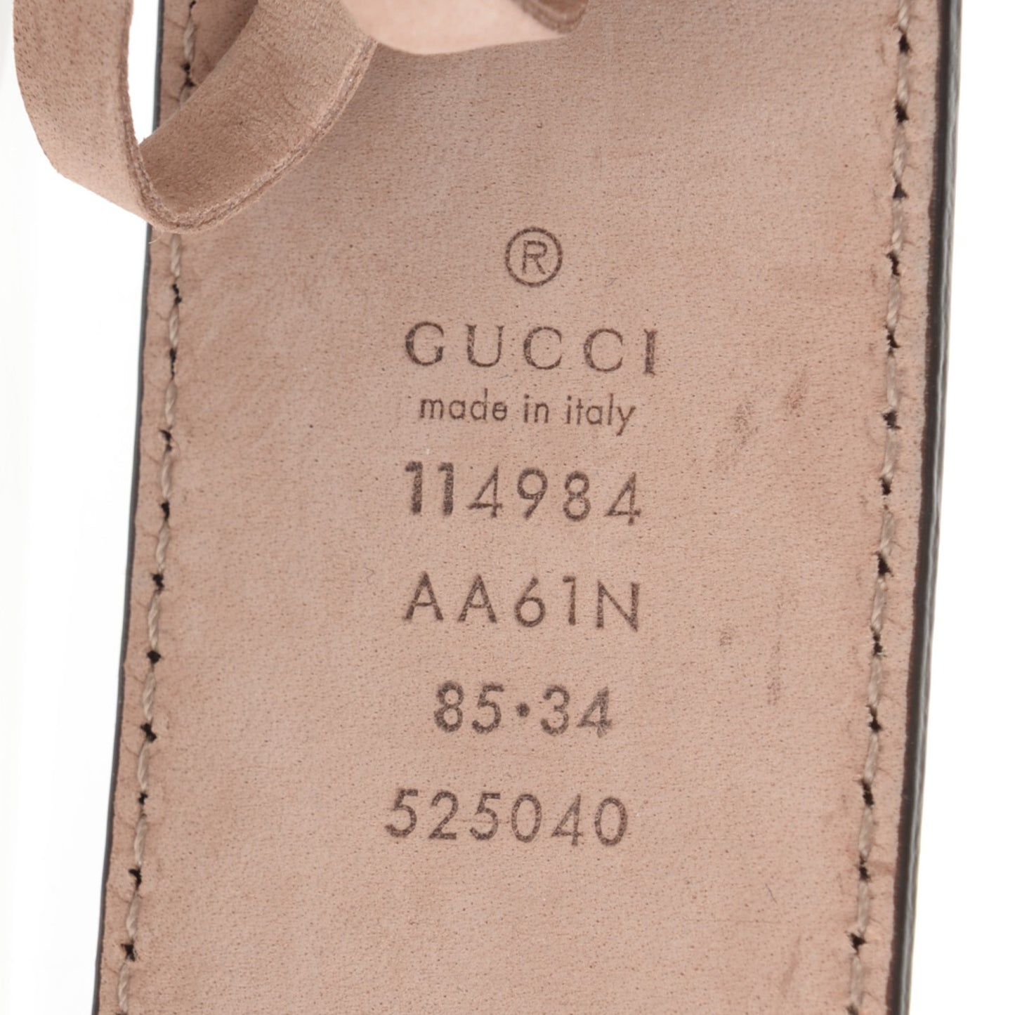 Guccissima Interlocking G Belt 85 34 Chocolate