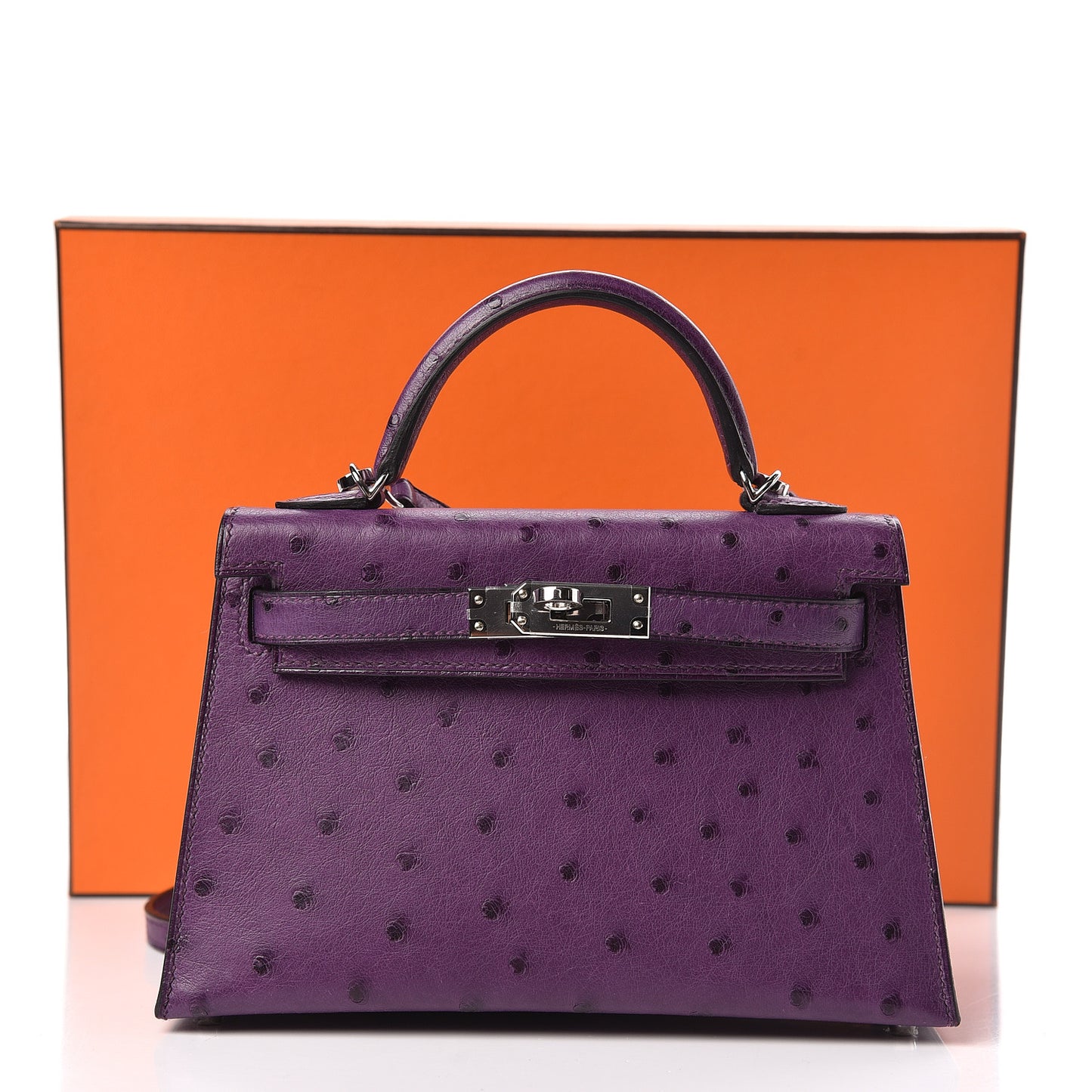 Ostrich Kelly Sellier Mini 20 Violine