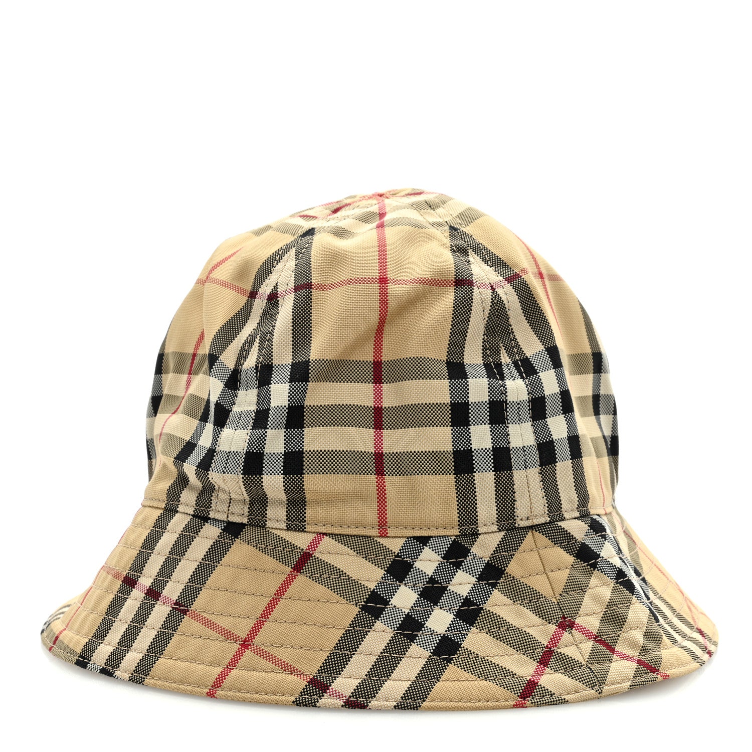 Burberry Nylon Vintage Check Bucket Hat M Archive Beige 1 of 7