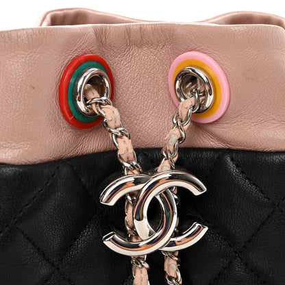 Chanel Lambskin Quilted Cuba Drawstring Tote Multicolor 11 of 12