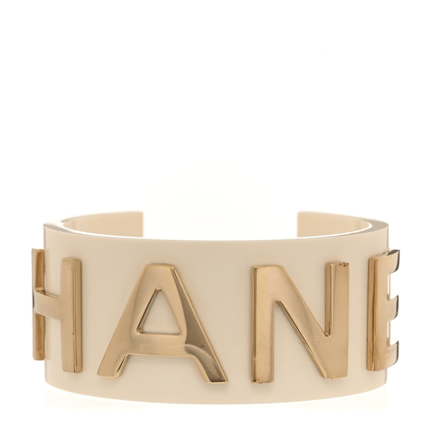 Resin Metal Cuff White