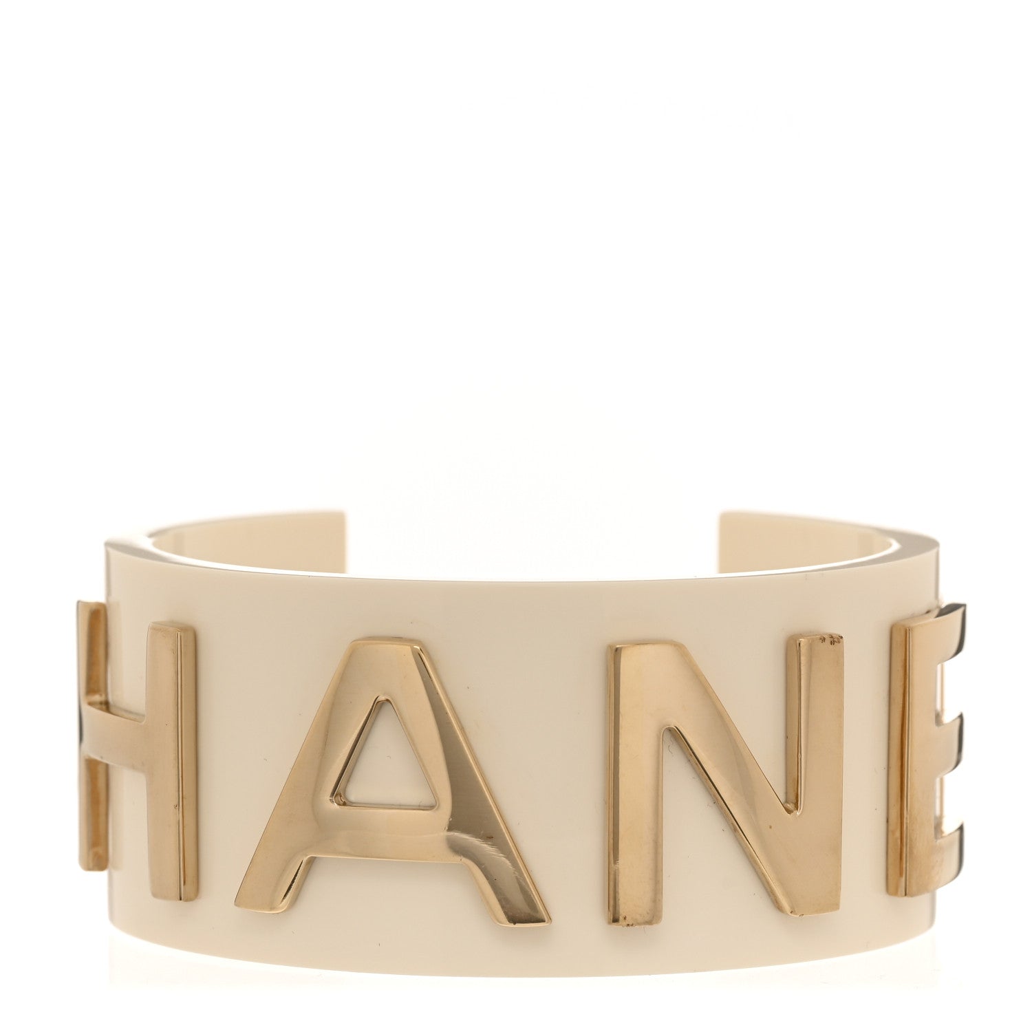 Chanel Resin Metal Cuff White 1 of 5