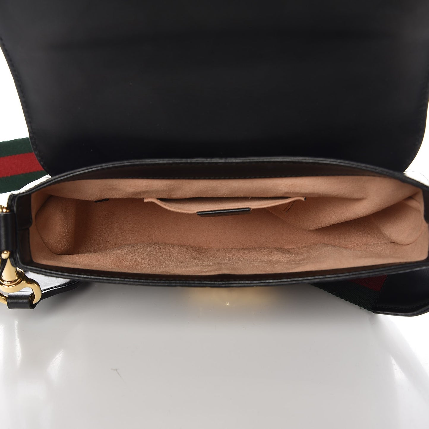 Guccissima Web Medium Padlock Messenger Shoulder Bag Black