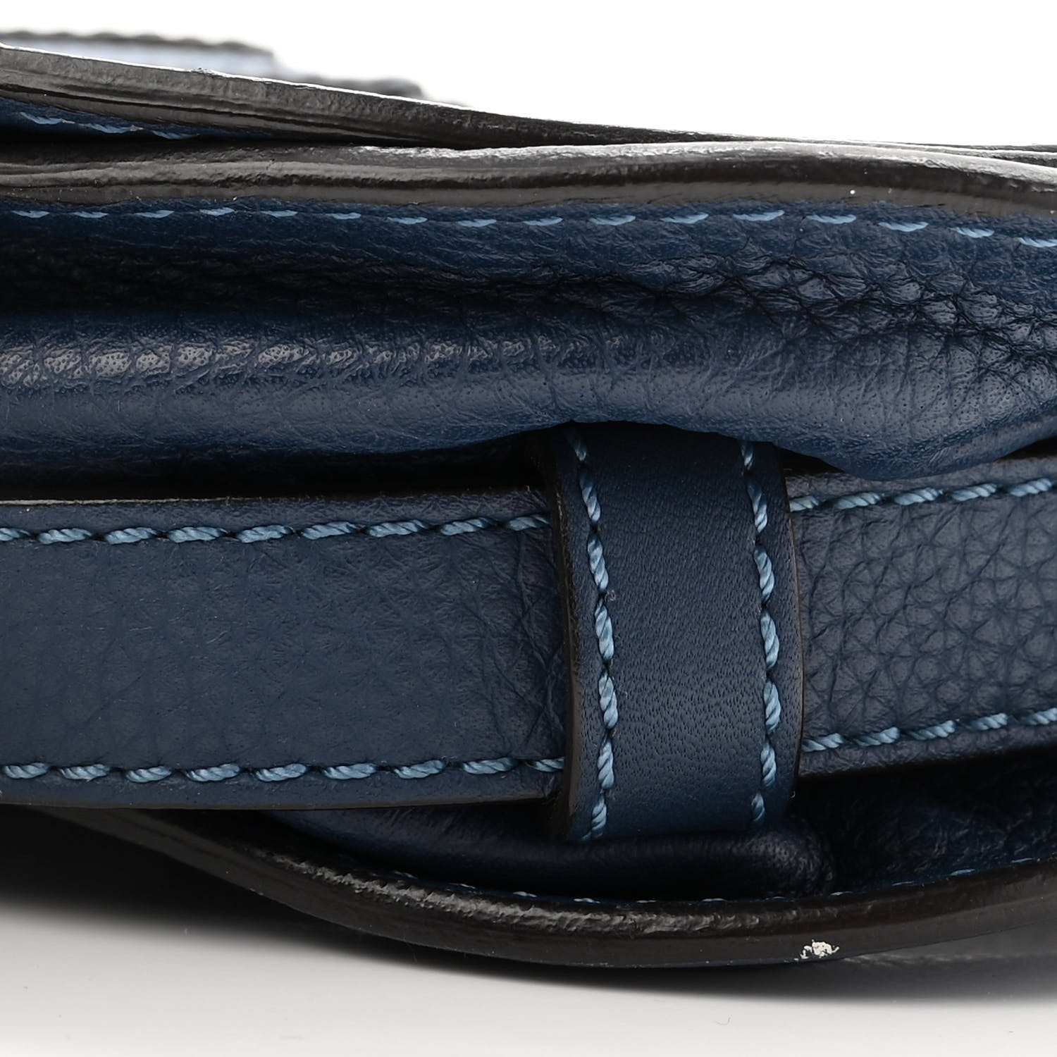 Chloe Calfskin Mini Marcie Round Crossbody Bag Blue 10 of 10